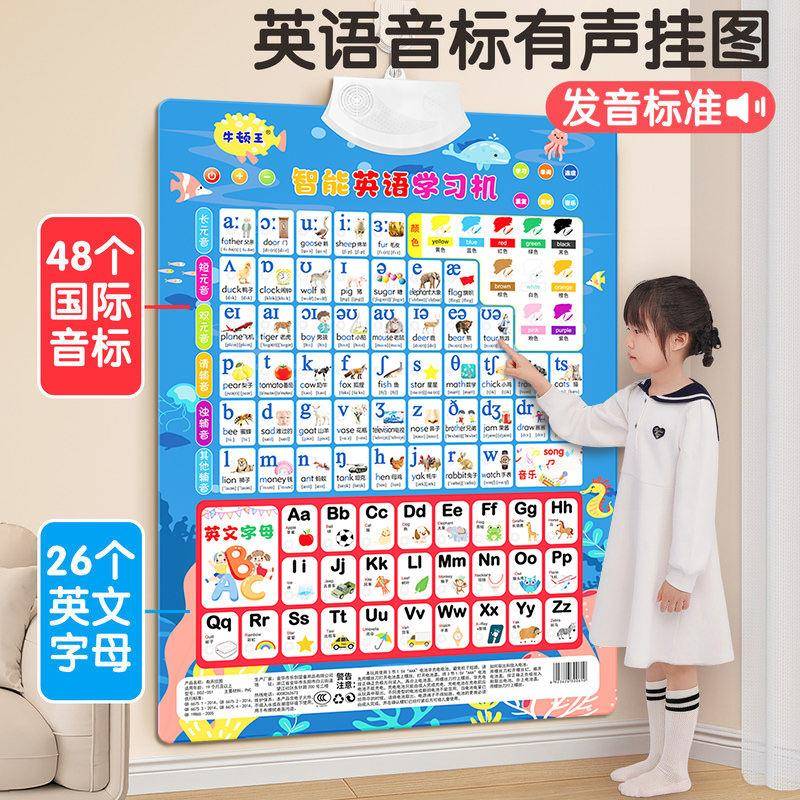 英语英标发声挂图拼读48个国际音标英语自然拼读小学初中入门墙贴