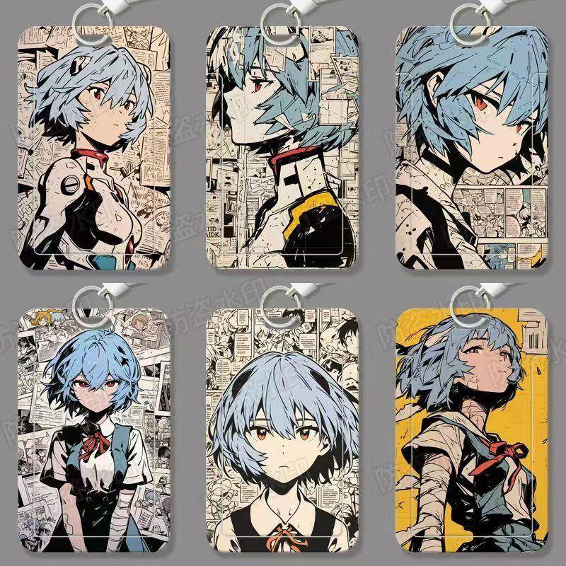 eva绫波丽周边学生滑盖卡套饭卡公交卡身份证件保护套门禁校园卡