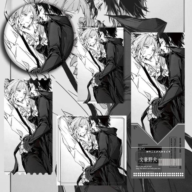 文豪野犬同人周边动漫徽章 太宰治中原中也双黑画师授权吧唧胸针