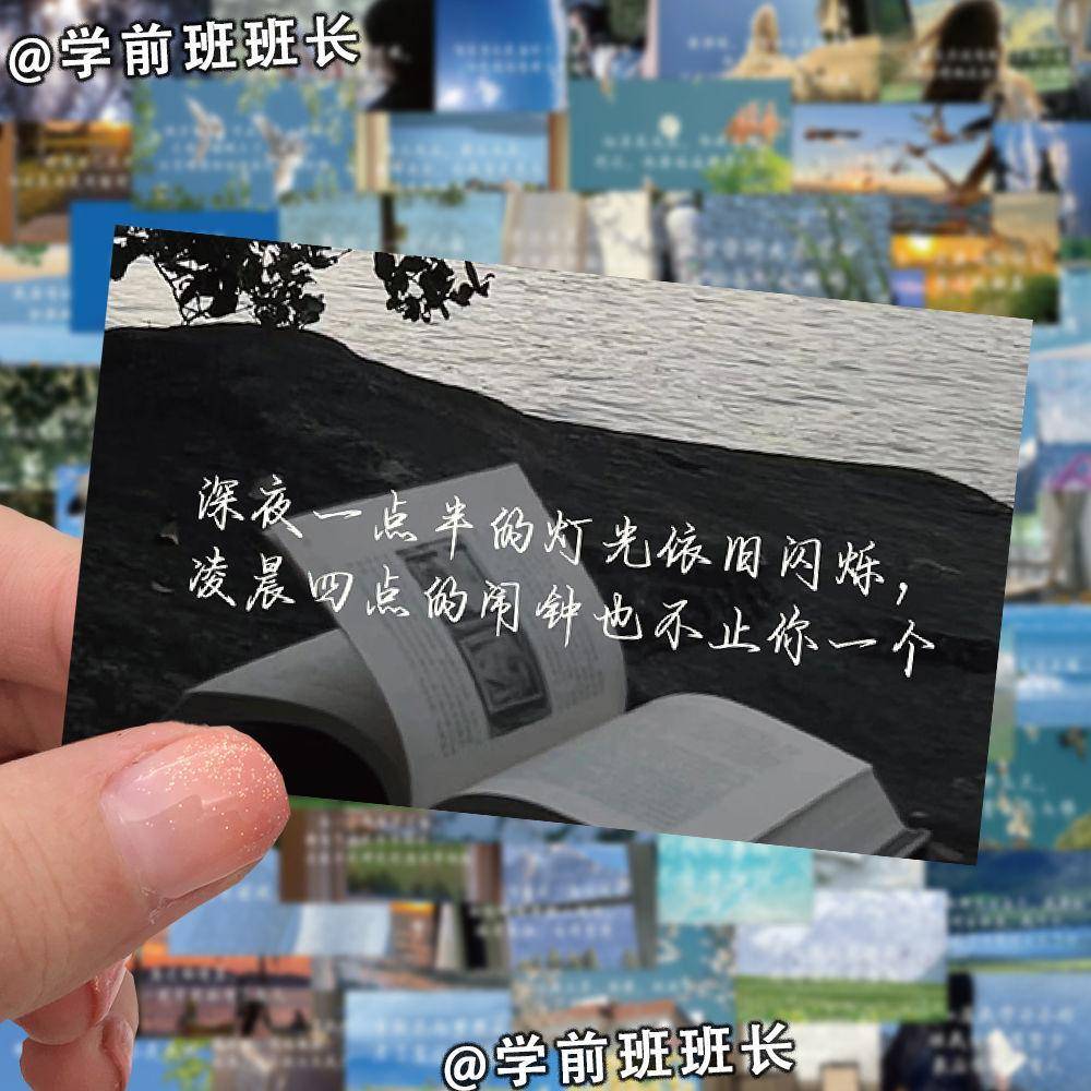 200张绿色治愈贴纸ins文字文艺简约装饰手机励志语录diy文案贴画