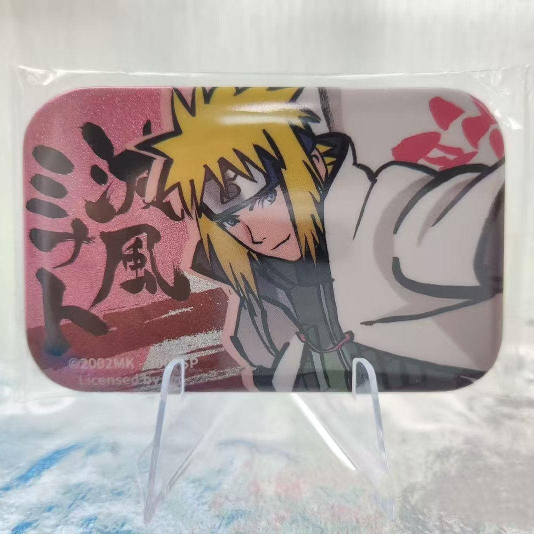 新款火影忍者水墨风方吧唧四代目火影波风水门徽章谷子周边