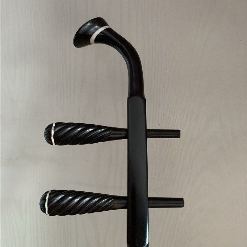 黑檀木二胡杆子 琴杆 高胡杆子越胡 花鼓大筒杆子 原木抛光 扁杆