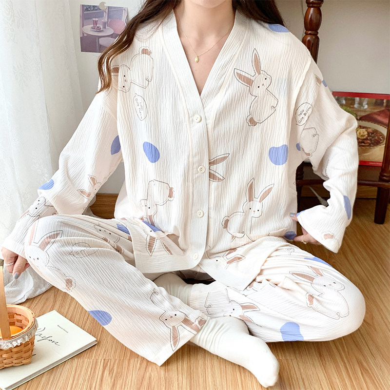 孕妇月子服夏款薄可爱无领产后哺乳睡衣喂奶纯棉长袖居家春秋套装,孕妇装/孕产妇用品/营养,家居服套装,淘宝优惠券,粉丝福利购,淘宝优惠卷