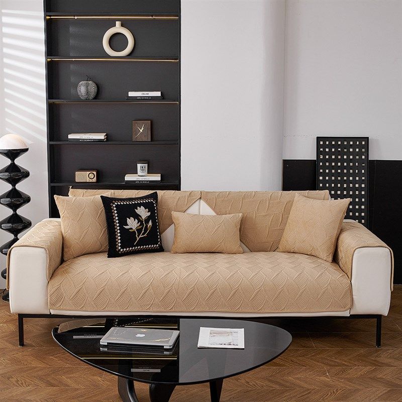 轻奢新款双面极简高级沙发垫四季通用坐垫布艺简约现代防滑套罩巾