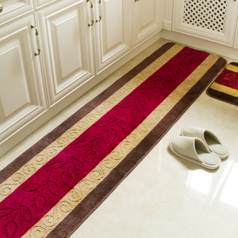 厨房地垫长条地毯吸水防油防滑垫家用脚垫满铺门垫进门垫子可机洗