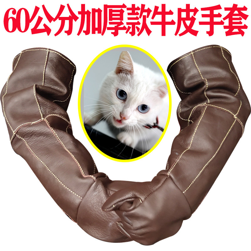 宠物防咬手套狗猫训犬鳄龟摘花椒加长加厚牛皮防剌洗澡防抓伤动物,居家日用,防护手套,淘宝优惠券,粉丝福利购,淘宝优惠卷