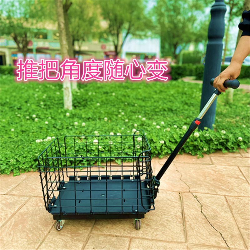 自行车后座车筐轻便老人买菜折叠筐学生书包筐购物推车宠物小拉车