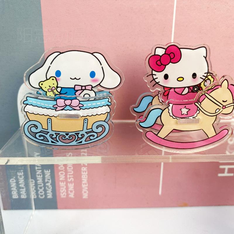 严选三亚丽鸥摇摇乐摆件创意克力立牌kitty猫玉桂狗学生桌面装饰