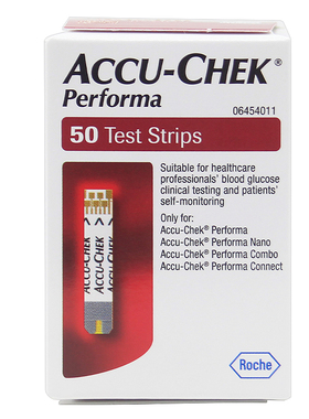罗氏卓越金采血糖试纸50片瓶装适用于Accu-Chek Performa血糖仪