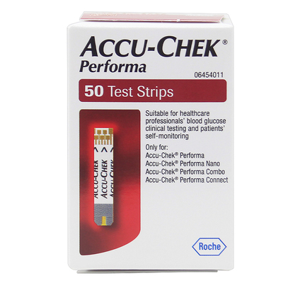 罗氏卓越金采血糖试纸50片瓶装适用于Accu-Chek Performa血糖仪