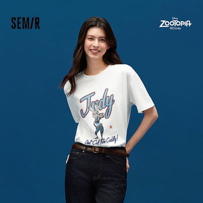 【商场同款】森马疯狂动物城短袖T恤女2025新款夏装101325100099