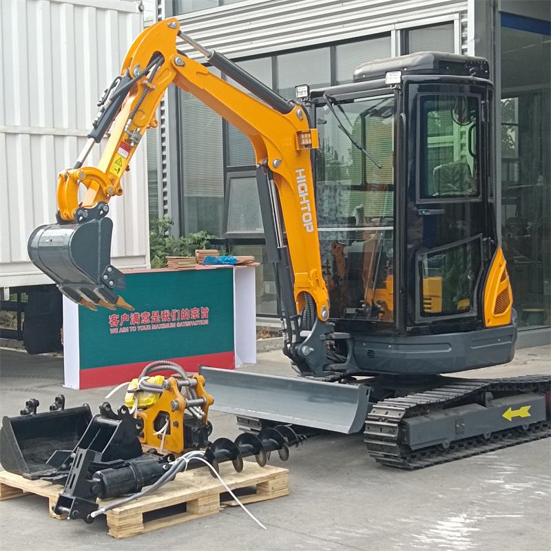 HT25挖掘机 带驾驶舱 无尾农用家用建筑工程挖掘机 小型钩机价格