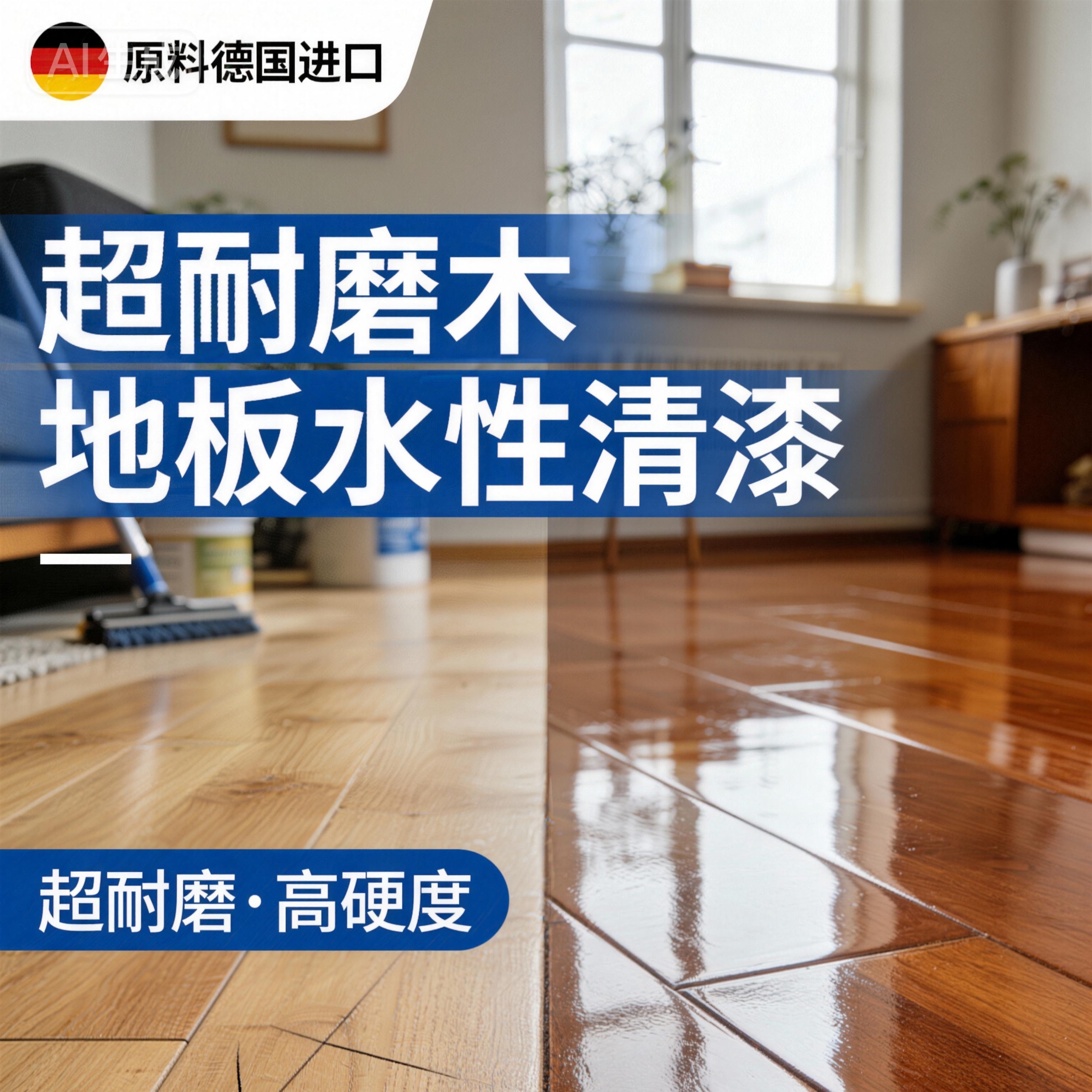 透明大板球场水性清漆耐磨旧木地板专用漆修复翻新木器漆哑光油漆