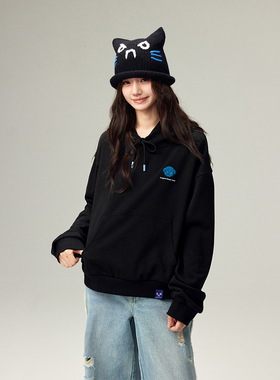 【DNA官方】Dudu毛巾绣连帽卫衣25年秋短款宽松潮流上衣女