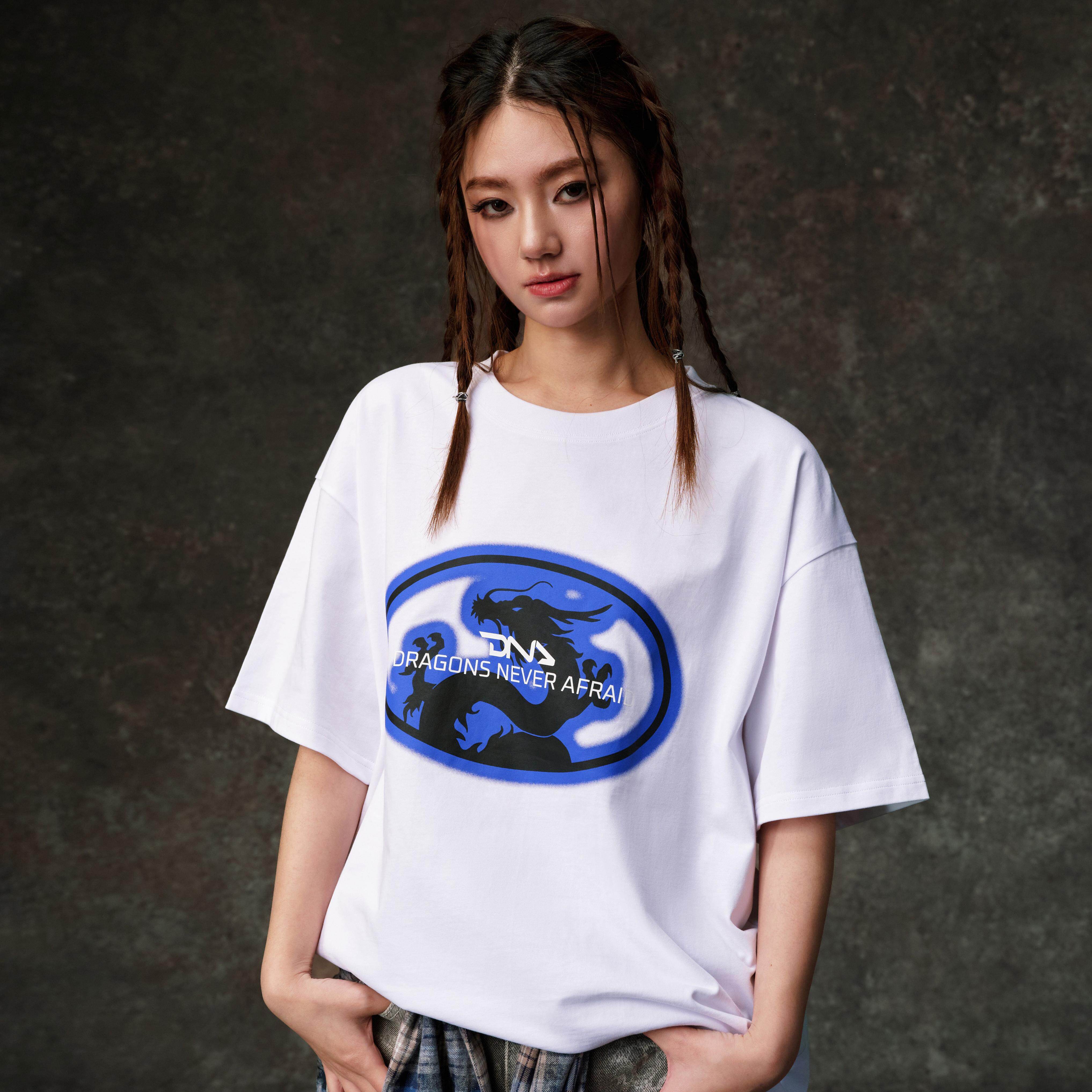 【DNA官方】短袖落肩袖宽松T恤男潮牌打底衫圆领百搭休闲纯棉上衣