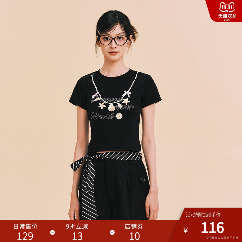 DNAD-WEAR贝壳女款短款T恤