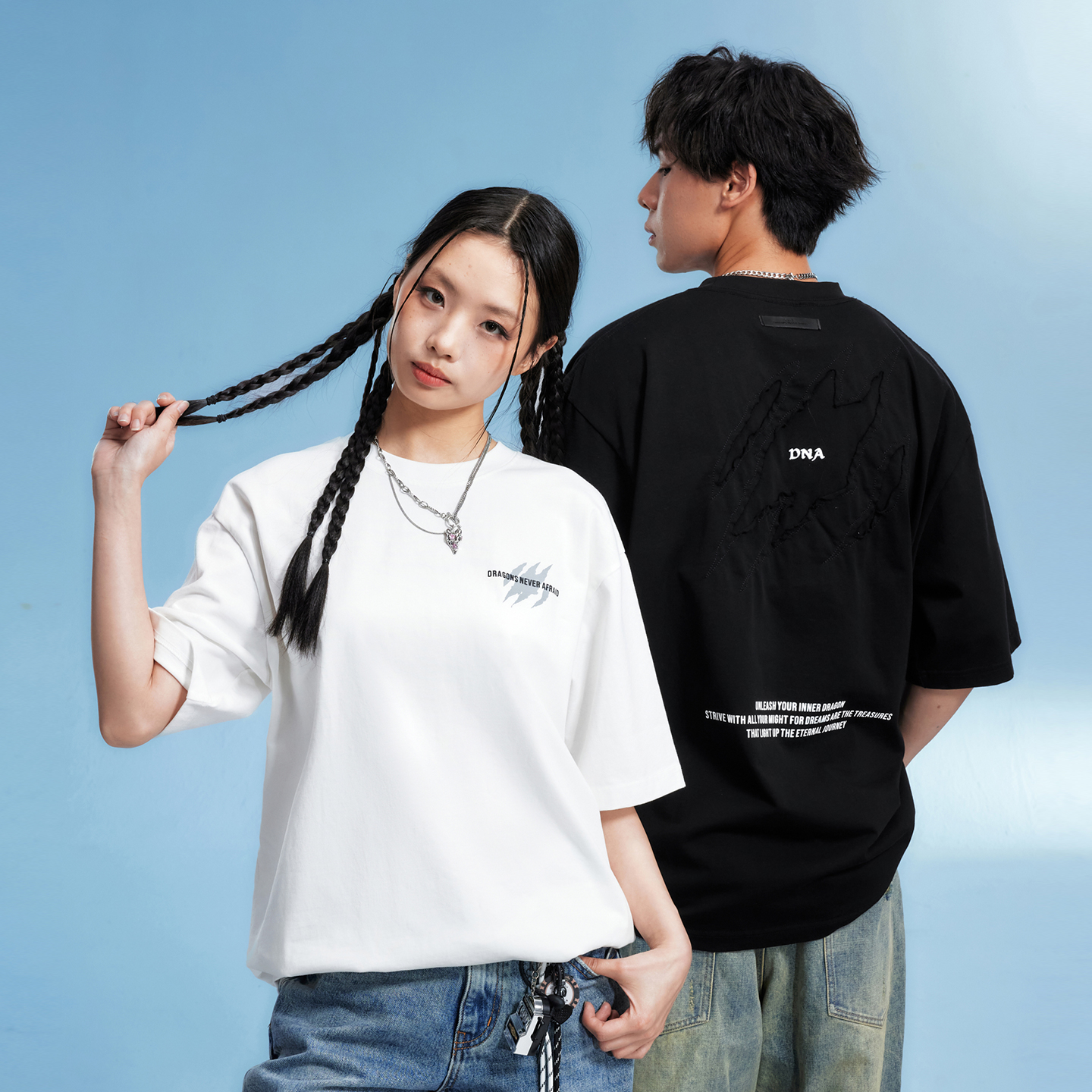 DNAD-BASE系列龙爪贴补绣T恤