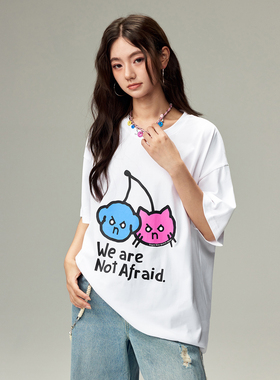 【DNA官方】短袖T恤2025年夏季新款潮流上衣宽松落肩袖纯棉打底衫