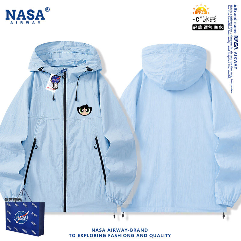 NASA AW防晒衣男女速干轻薄皮肤衣外套飞天小女警周边卡通夹克夏
