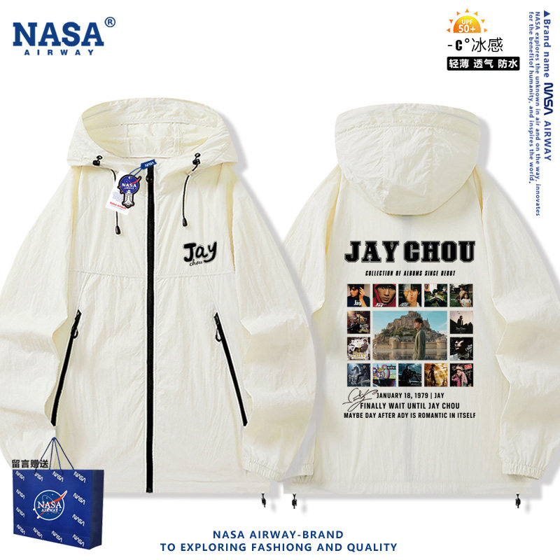 NASA AW周杰伦演唱会粉丝应援同款防晒衣服轻薄外套速干冲锋衣夏
