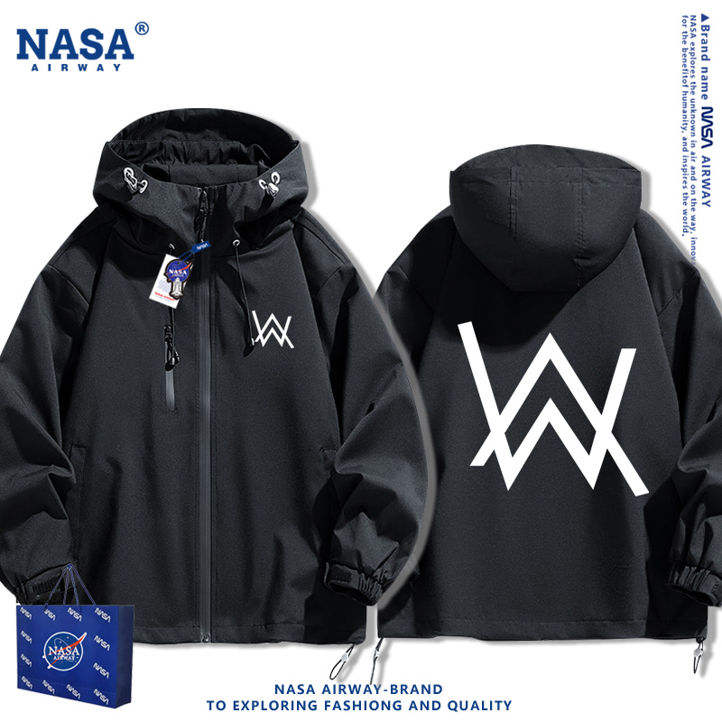 NASA联名艾伦沃克alanwalker同款DJ潮夹克外套男女连帽冲锋衣春秋