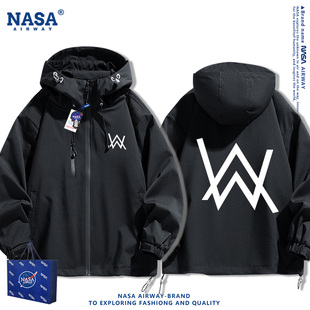 NASA AW艾伦沃克alanwalker嘉豪同款夹克外套男女连帽冲锋衣春秋
