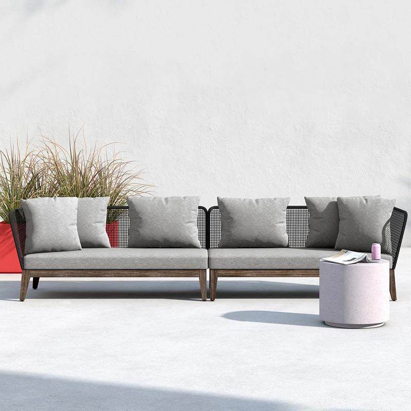 北欧户外沙发柚木转角创意酒店贵妃双人藤编露天阳台实木茶几组合,住宅家具,户外沙发,淘宝优惠券,粉丝福利购,淘宝优惠卷