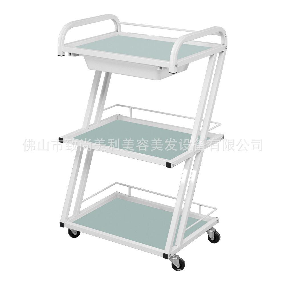 美容美发推车美发铁艺三层美容院小推车美甲纹身工具车置物架213