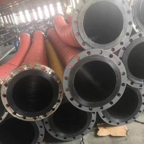 大口径法兰式橡胶管排水胶管耐磨耐油耐酸橡胶管200-1800mm直径