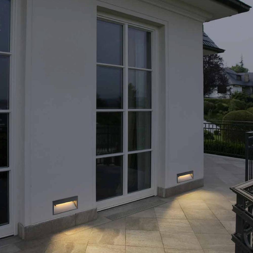 LED地脚灯外壳86型户外防水10W过道楼梯踏步台阶走廊过道踢脚灯