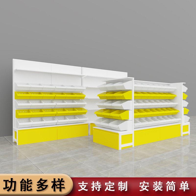 连锁零食很忙超市便利店小零食散装层双层中岛靠墙储物展示货架