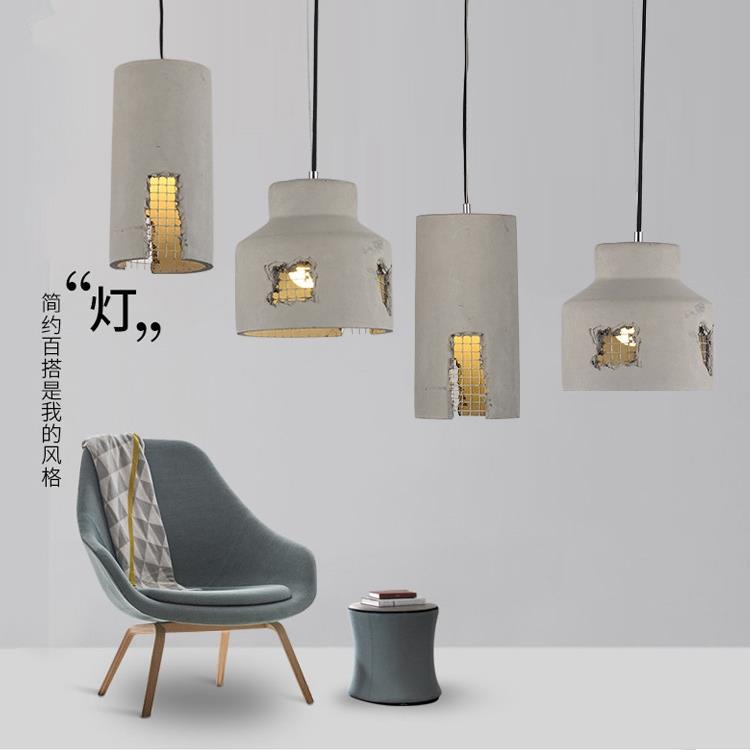 loft北欧水泥吊灯咖啡厅餐厅火锅店服装店酒吧台工业风铁艺吊灯