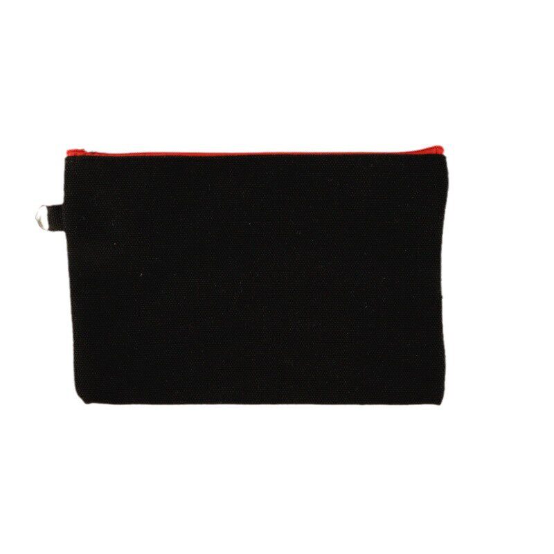 日韩版休闲空白帆布笔袋手工DIY手绘帆布包手机拉链零钱包手拿袋