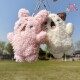 新款 毛绒公仔挂件卡通造型惊叫兔小熊小猫学生包包钥匙扣玩偶配饰