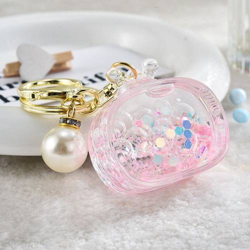 钥匙扣入油情侣亚克力钥匙扣彩色