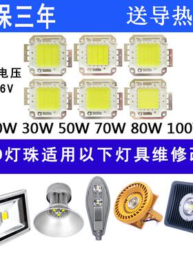 投光灯LED灯珠20W30W50W100W路灯射灯led灯芯片220V驱动电源防水