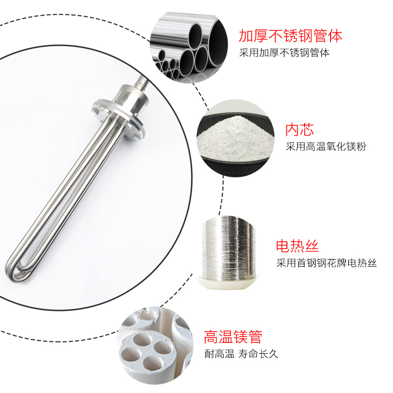 380v工业水箱电热管大功率防爆型潜水加热管投入水槽油罐池加热棒