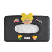 车载卫生纸盒汽车卫生纸盒网红卡通车用多功能挂式 遮阳板扶手箱纸