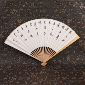 中国风男士 9寸9.5寸手绘书法玉竹折扇日用工艺礼品文玩苏工纸扇子