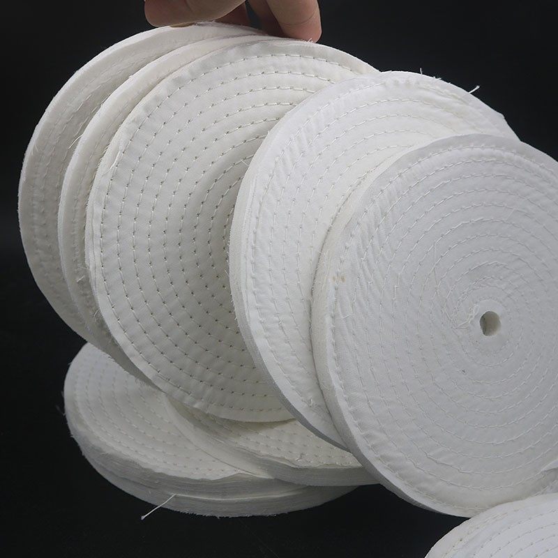 漂白精抛光线轮12寸10寸8寸6寸五金表壳眼镜镜面抛光轮防羽布轮