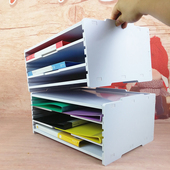 叠加a3图纸桌面文件架工程文件框办公收纳盒多层档案资料架置物架