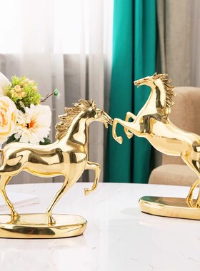 铜马摆件高端马到成功客厅样板房办公室老板桌装饰品商务生肖礼品