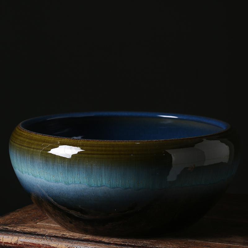 景德镇陶瓷鱼缸大号桌面养金鱼缸乌龟缸碗莲睡莲盆荷花缸水养花盆