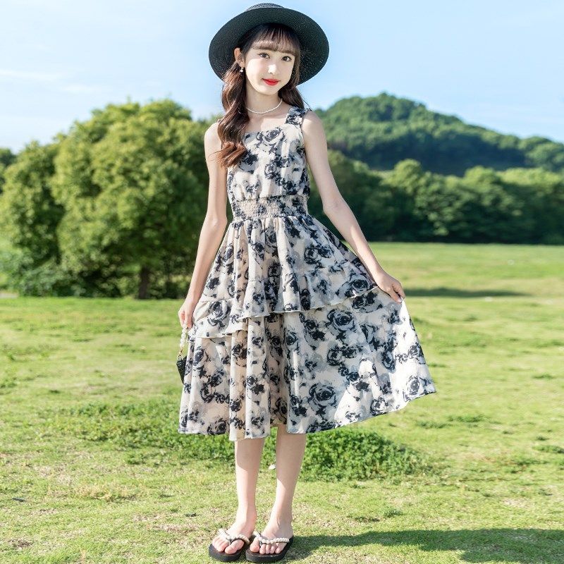 女童夏季雪纺连衣裙2024新款洋气女大童中国风裙子夏装儿童公主裙,童装/婴儿装/亲子装,连衣裙,淘宝优惠券,粉丝福利购,淘宝优惠卷