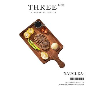 乌檀 Tlife·Nauclea·餐具托盘家用牛排餐盘乌檀木实木盘子