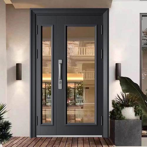 进户钢化玻璃防盗门入户门阳台门定制别墅透光子母门花园门车库门