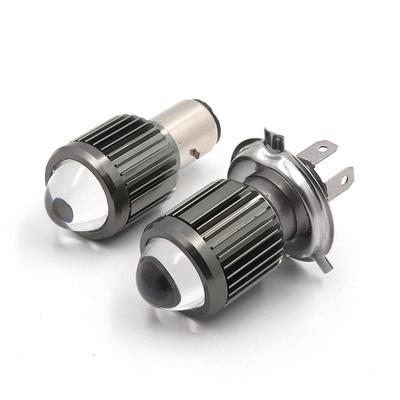 摩托车电动车前大灯led 黄白双光带透镜小钢炮3570灯珠厂家