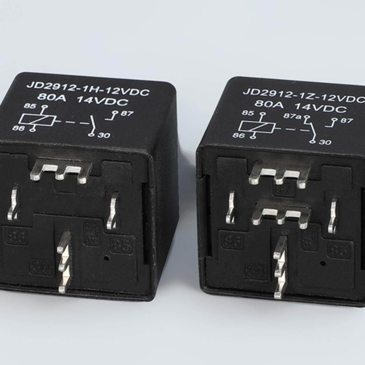 汽车继电器80A 汽车继电器12V24V36V四脚五脚PCB焊接脚继电器