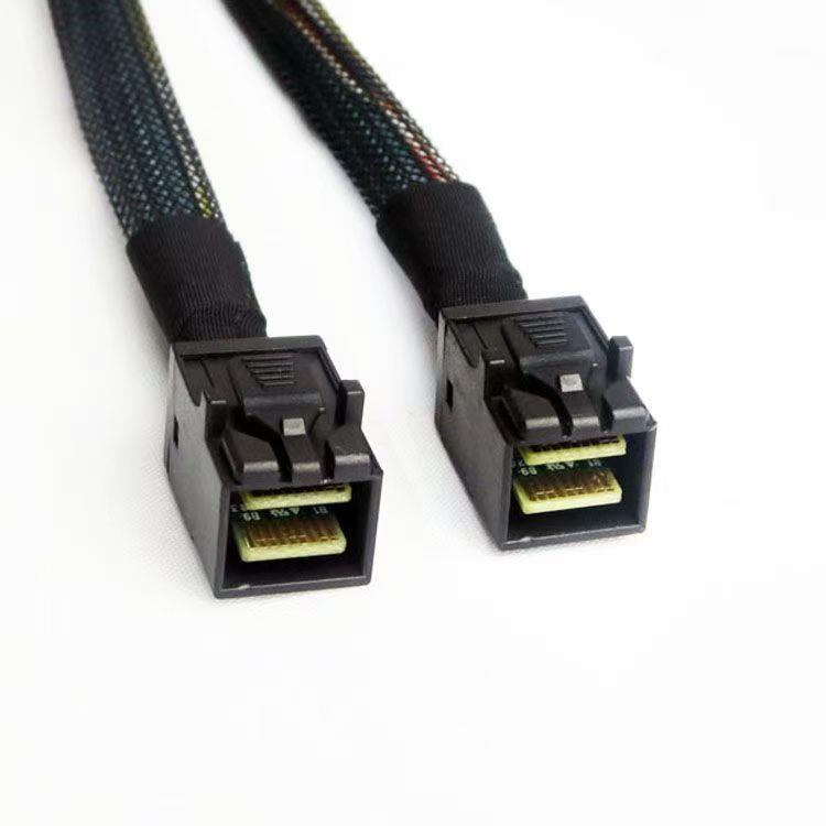 SAS线服务器背板SFF8643数据线MinisasHD阵列卡转接线直头/弯头