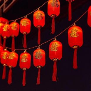 饰灯饰春节家用闪灯串灯挂灯 新年彩灯串led灯过年红灯笼灯阳台装